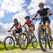 Familienausflug auf dem Fahrrad